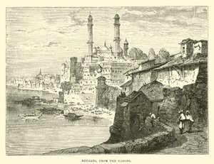 Benares, fra Ganges av English School