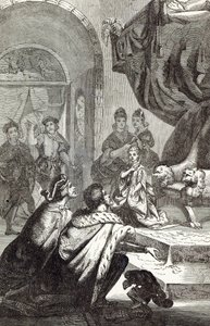 Trolovelse av den franske prinsessen til Richard II, illustrasjon fra 
