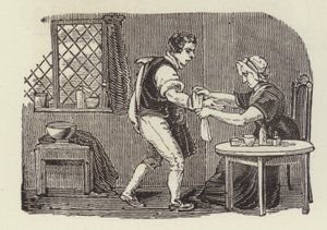 Innbinding av et kutt (gravering) av English School