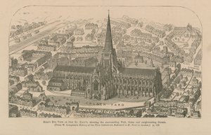 Fugleperspektiv av gamle St Pauls av English School