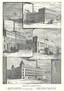 Birmingham Manufactories (gravering) av English School