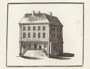 Fødested til Dr Johnson, Litchfield, Staffordshire av English School