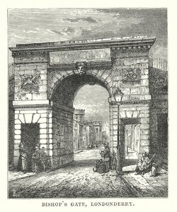 Bishop#39;s Gate, Londonderry (gravering) av English School