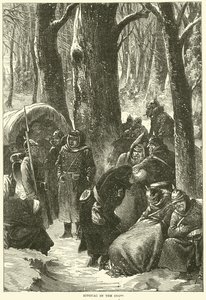Bivuakk i snøen, november 1870 av English School