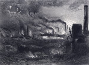 Black Country, nær Bilston, Staffordshire, fra «Staffordshire and Warwickshire Past and Present» av John Alfred Langford av English School