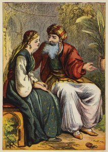 Blått skjegg (farge litho) av English School