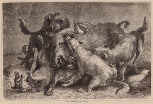 Villsvinjakt, Angrepet (gravering) av English School