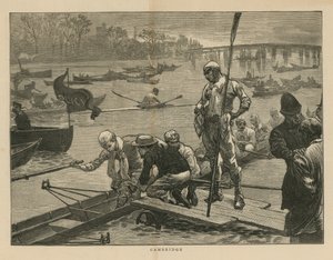 Bootsrennen auf dem Fluss Cam in Cambridge