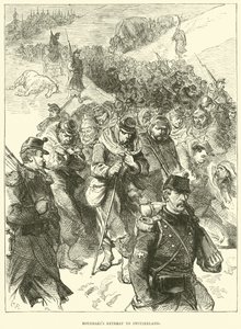 Bourbakis trekker seg tilbake til Sveits, januar 1871 av English School
