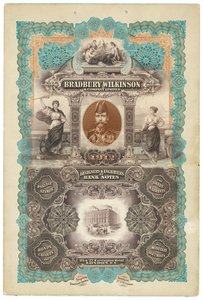 Bradbury Wilkinson & Co, designere og gravører av sedler av English School