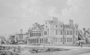 Brampton Park nær Huntingdon, 1852 av English School