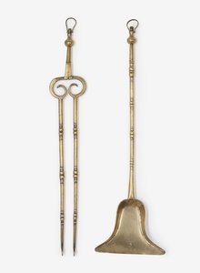 Messingtang og spade, ca. 1650-99 (messing)
