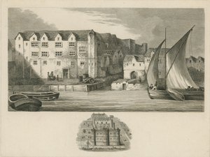 Bridewell Palace ved bredden av Themsen av English School