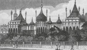 Brighton-paviljongen (gravering) av English School