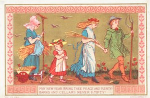 Innføring av høsten, nyttårskort av English School