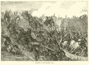 Å bringe opp de prøyssiske kanonene, august 1870 av English School