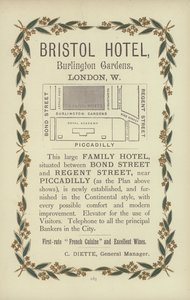 Bristol Hotel (gravering) av English School