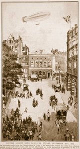 Britisk luftskip over Leicester Square, 22. september 1914, 1914-19 av English School