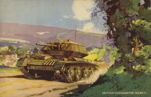 British Covenanter Mark V tank, andre verdenskrig (farge litho) av English School