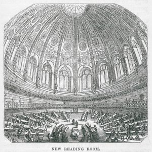 British Museum: Ny lesesal (gravering) av English School