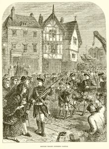 Britiske tropper kommer inn i Boston av English School