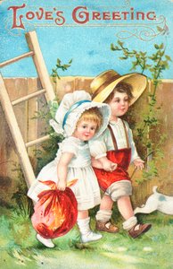 Britisk Valentine-kort av English School