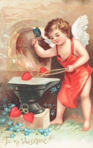 Britisk Valentine-kort av English School