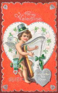 Britisk Valentine-kort av English School