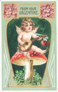 Britisk Valentine-kort av English School