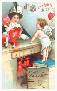 Britische Valentinskarte von English School