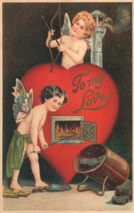 Britisk Valentines-kort av English School