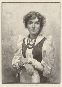 Brunetta (gravering) av English School