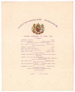 Buckingham Palace-konsert, 13. juni 1890 av English School