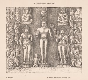 Buddhist Litany, fra The Cave Temples of India av James Fergusson og J. Burgess av English School