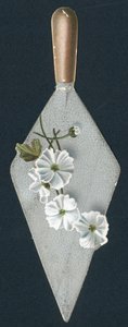 Builders sparkel og blomster, julekort av English School