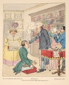 Bumpology, pub. 1826 (håndfarget gravering) av English School
