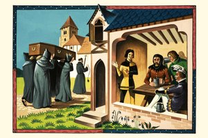 Begravelse i gamle dager av English School