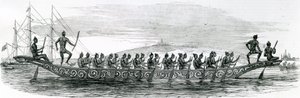 Burmese War Boat, hentet fra The London Illustrated News, 1852 av English School