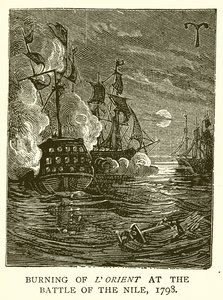 Brenning av LOrient i slaget ved Nilen, 1798