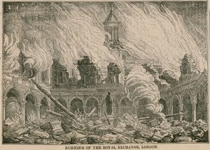 Brenning av Royal Exchange, London, natt til 10. januar 1838 av English School