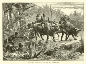 Bushmen som ligger og venter på Mr Threlfall av English School