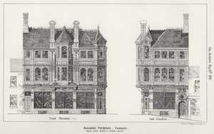 Forretningslokaler, Cardiff (gravering) av English School