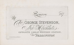 Visittkort til George Stevenson av English School