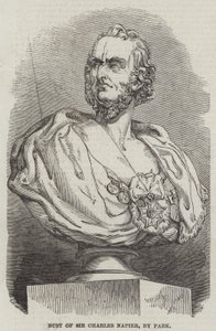 Byste av Sir Charles Napier, av Park (gravering) av English School