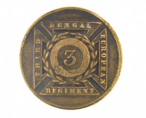 Button, offiser, 3. Bengal European Regiment, 1854-1861 av English School