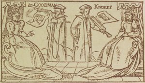 C37 d.47 bi.fii John Knox og Christopher Goodman haranguing Mark Queen of Scots av English School