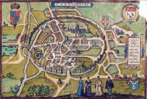CCA-PRINDRAW/3/A/1 Canterbury-kart, c1588 av English School