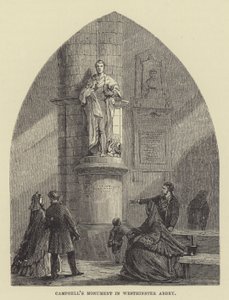 Campbells monument i Westminster Abbey (gravering) av English School