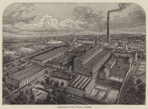 Camperdown Linen Works, Dundee (gravering) av English School