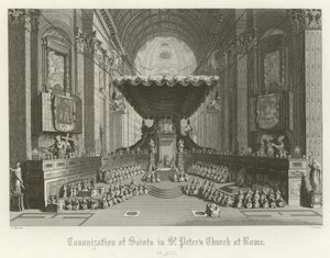 Kanonisering av helgener i Peterskirken, Roma, 1712 av English School